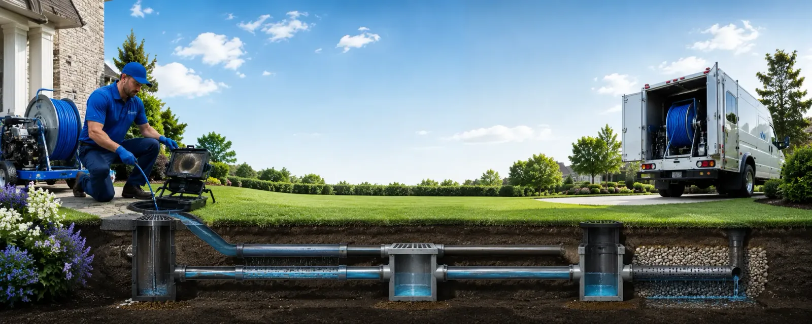 Outdoor drain cleaning information for Levels, WV